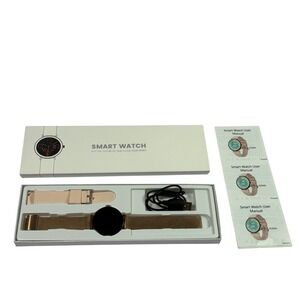 Smart Watch Fitness Tracker V92 Rose Gold Mesh Band‎ and Silicone Strap